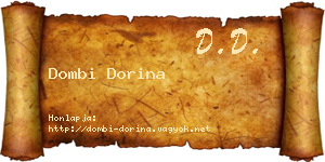 Dombi Dorina névjegykártya