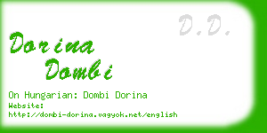 dorina dombi business card